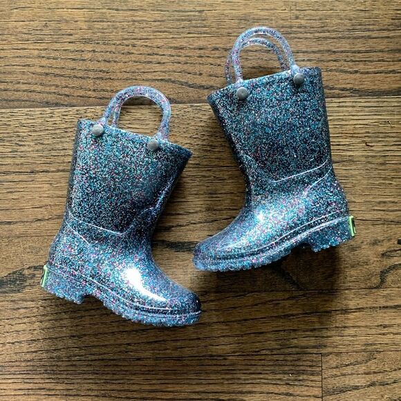 Western Chief glitter sparkle rain boots toddler size 5 nwot - Picture 1 of 7